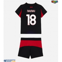 Otroški Nogometni dresi AC Milan Christopher Nkunku #18 Domači 2025-26 Kratek Rokav (+ Kratke hlače)